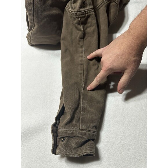 Cabela's Womens Brown Jacket Lined Sherpa Full Zip Collared Zip Size Small FLAWS - Picture 5 of 11